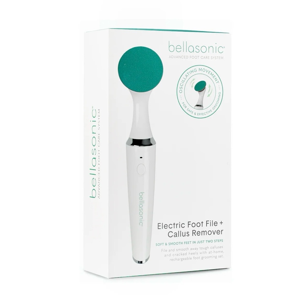 Electric Foot File + Callus Remover - White